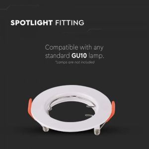 GU10 Fitting Round White