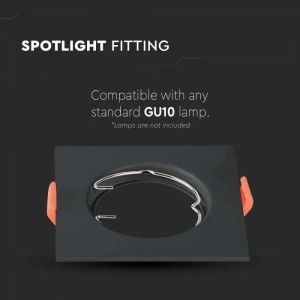 GU10 Fitting Square Black