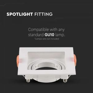 GU10 Fitting Square White