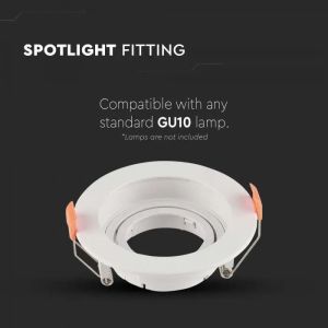 GU10 Fitting Round White