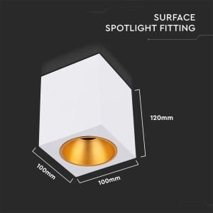 Surface Mounted GU10 Fitting Square White