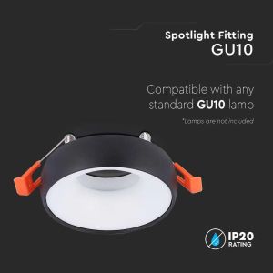 GU10 Fitting Round White Frame + White Reflector