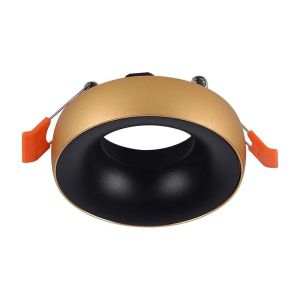 GU10 Fitting Round Gold Frame + Black Reflector