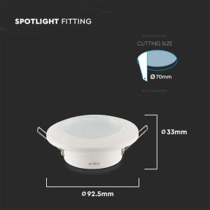 GU10 Fitting Round White