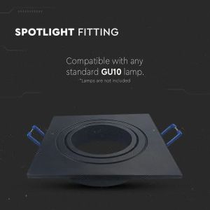 1*GU10 Fitting Square Black