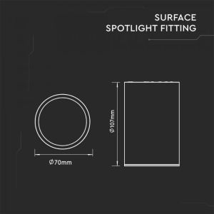 GU10 Surface Mounted Fitting White [CLONE]