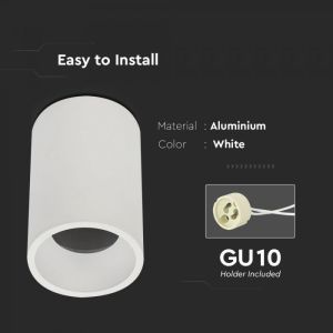 GU10 Surface Mounted Fitting White [CLONE]