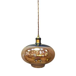 Glass Pendant Light Amber