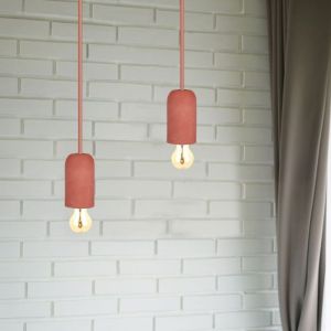 Cocrete Pendant Light Red