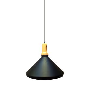 Modern Pendant Light Long Black Wooden Top