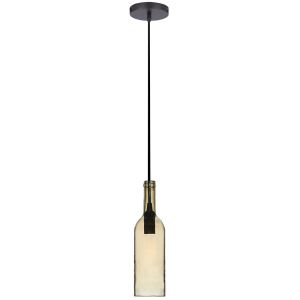 Bottle Pendant Light Amber