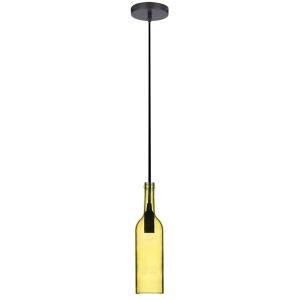 Bottle Pendant Light Yellow