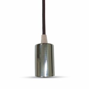 Chrome Metal Cup Pendant Light