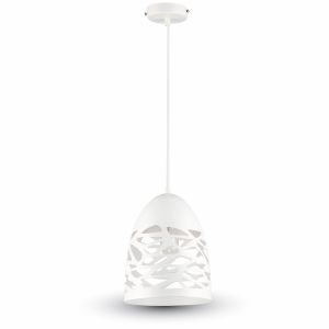 Pendant Light Matt White With White Canopy