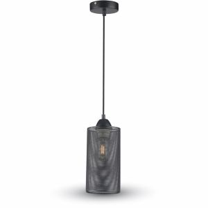 Pendant Light Matt Black With Black Canopy