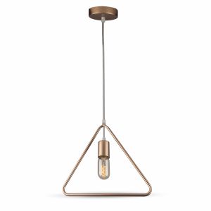 Pendant Light Triangle Champean Gold With Gold Canopy