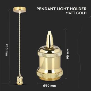 Pendant Light holder Matt Gold