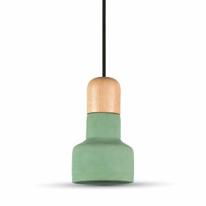 Pendant Light Concrete+Wood Green Ф125мм