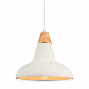 Pendant Light Concrete+Wood Red Ф300мм