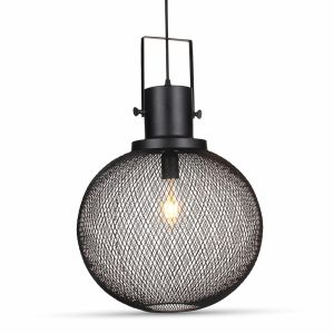 Pendant Light Black Metal Globe Ф300мм