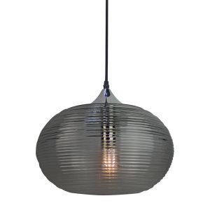 Pendant Light Diamond Cut Black Glass Transparent Ф350мм