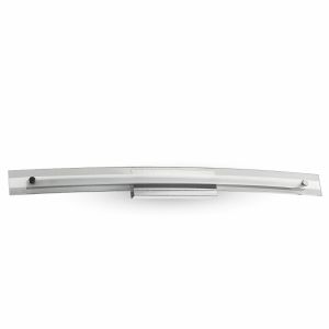 18W Designer Bend Glass Wall Fixture Chrome 4000К D985mm