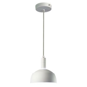 Plastic Pendant Lamp Holder E14 With Slide Aluminum Shade White