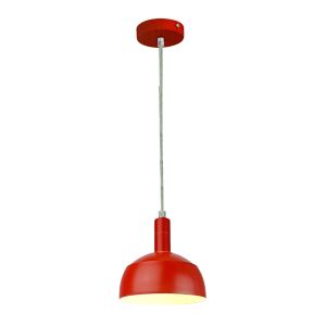 Plastic Pendant Lamp Holder E14 With Slide Aluminum Shade Red