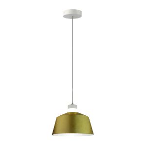 7W Led Pendant Light (Acrylic) - Gold Lamp Shade 250*190mm 4000K