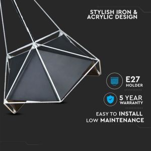 Pendant Light Basics Net Prism Black Lampshade 400*540mm