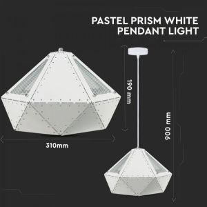 Pendant Light Pastel Prism White 310*180mm