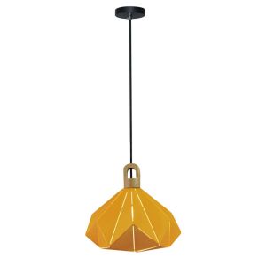 Pendant Light Pastel Wooden Prism Yellow 320*270mm