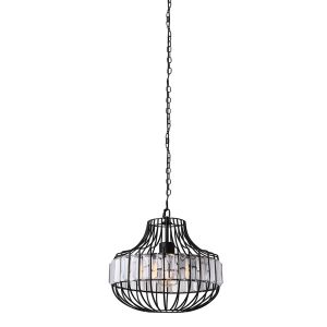 Pendant Light Metal W/Crystel Bottom D300*360mm