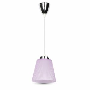 7W Pendant Light 4000K Chrome Body + Purple Shade