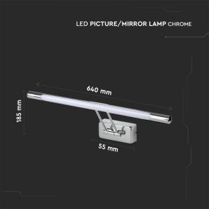 12W LED Picture/Mirror Lamp Chrome 4000K ф640мм