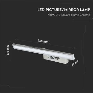 8W LED Picture/Mirror Lamp Chrome 4000K