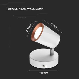 6W LED Wall Lamp 3000K White