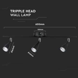 13.5W Led Wall Lamp 4000K Black