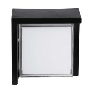 12W LED Wall Light Sami-Frame Black Square 3000K