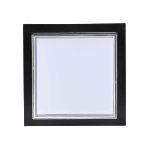 12W LED Wall Light Black Square 3000K