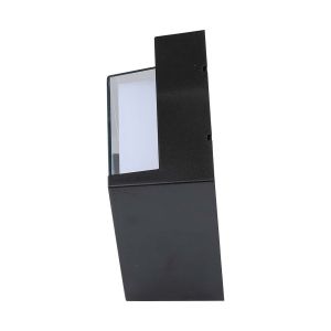 7W LED Wall Light Sami-Frame Black Square 3000K