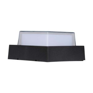 7W LED Wall Light Black Square 3000K