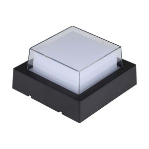 7W LED Wall Light Black Square 3000K