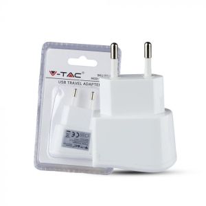 USB Travel Adaptor With Double Blister Package White