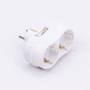 Outlet Adapter With Earthing Contact 16A White