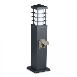 2 Way Gerden Socket With Lamp IP44