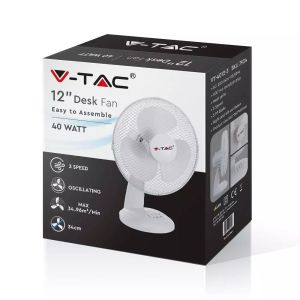 40W Desk Fan With Kock Down Base 4 Buttons 3 Blades ( 12INCH )