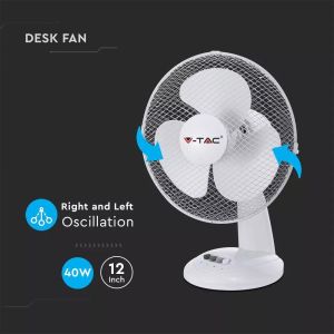 40W Desk Fan With Kock Down Base 4 Buttons 3 Blades ( 12INCH )