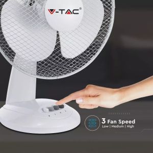 40W Desk Fan With Kock Down Base 4 Buttons 3 Blades ( 12INCH )