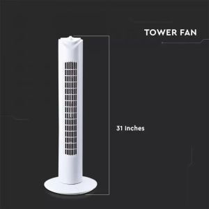 45W Towe Fan With OSCILLATION And Timer Function 4 Buttons 3 Blades ( 31INCH )